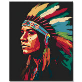 Portrait of Native American Chief - Paint by Numbers