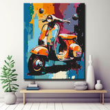 Vespa in art style - painting by numbers