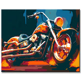 Biker World in Art Style Painting by Numbers