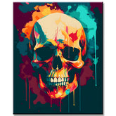 Abstract Composition Skull Painting by Numbers
