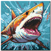 Painting by Numbers Shark in The Ocean