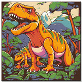 Painting by Numbers for Children Dino in The Jungle
