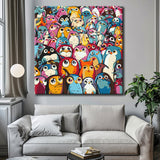 Painting by numbers for children: Owls