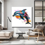 Painting by Numbers for Children Dolphin in Vibrant Colors