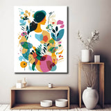 Painting by Numbers Abstract Art Woman with Flowers