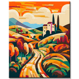 Painting by Numbers Tuscany Landscape Abstract