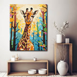 Painting by numbers: Giraffe portrait