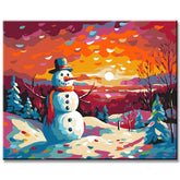 Painting by Numbers: Snowman at Dusk