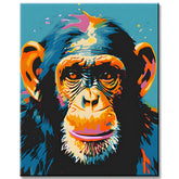 Painting by Numbers Monkey Portrait in Color