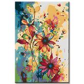 Painting by Numbers Flowers Abstract I