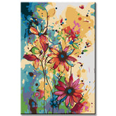 Painting by Numbers Flowers Abstract I