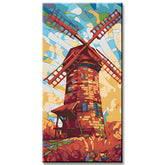 Painting by Numbers Colored Windmill Art I