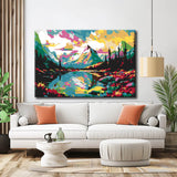 Painting by Numbers Alpine Lake in The High Mountains