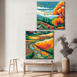 Painting by Numbers Farm in Landscape - 2-Panel