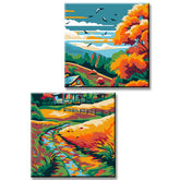 Painting by Numbers Farm in Landscape - 2-Panel