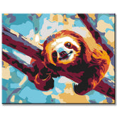 Paint by numbers sloth