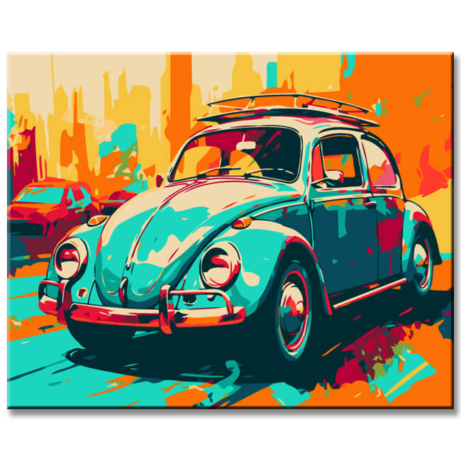 Painting by numbers: VW Beetle creative picture I