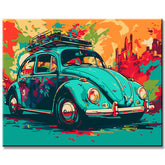 Painting by numbers: VW Beetle creative picture I
