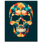 Painting by Numbers Skull in 3D