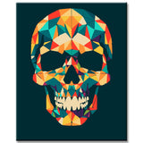 Painting by numbers: skull in 3D