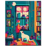 Painting by Numbers City Apartment Dog with Woman
