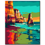 Painting by Numbers Rocky Coast in Color I