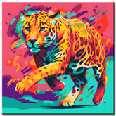 Paint by Numbers Abstract Leopard