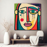 Naive face portrait - painting by numbers