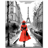 Paris in Red - Painting by Numbers