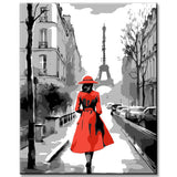 Paris in Red - Painting by Numbers
