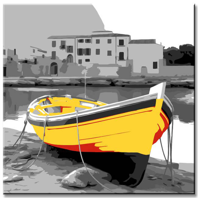 Sicilian Fishing Boat - Painting by Numbers
