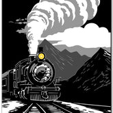 Steam locomotive - painting by numbers