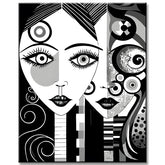 Black and White Monochrome Painting by Numbers