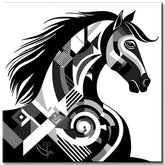 Minimalist Elegance - Paint by Numbers Horse
