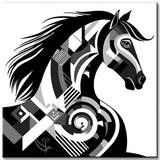 Minimalist Elegance - Paint by Numbers Horse
