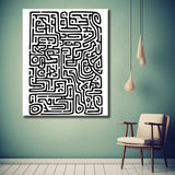 Paint by numbers cuneiform font painting