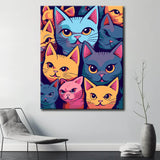Painting by numbers kittens