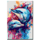 Painting by Numbers Dolphins Color Game