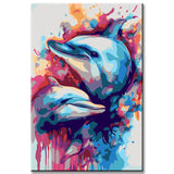 Painting by Numbers Dolphins Color Game