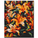 Madonna Lily Flowers Painting by Numbers