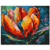 Colored Tulip Cup Painting by Numbers