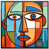 Painting by numbers face mosaic