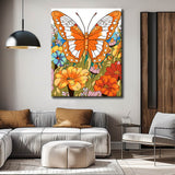 Paint by numbers butterfly orange