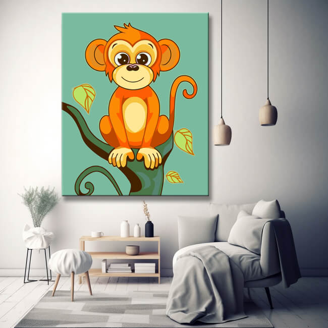 Monkey Fun - Paint by Numbers