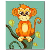 Paint by Numbers for Kids: Ape Portrait
