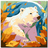 Colorful Polar Bear Painting by Numbers