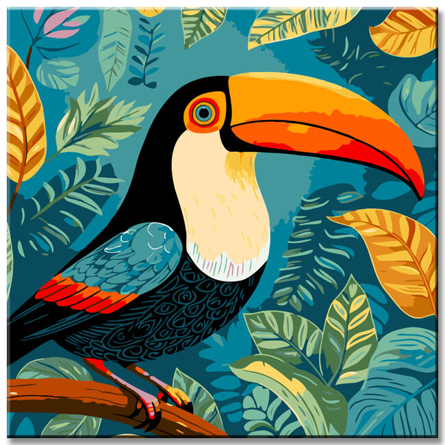 Toucan Bird - Painting by Numbers