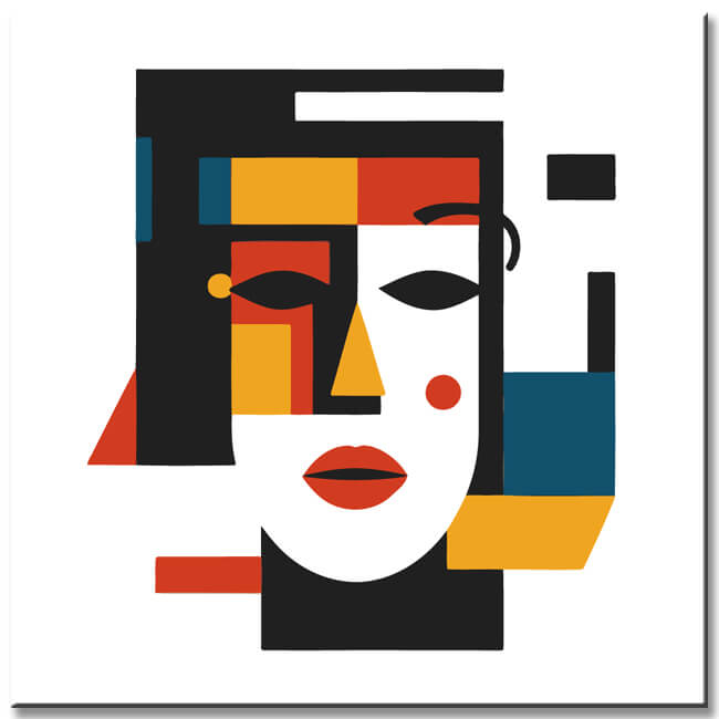 Paint by numbers art face