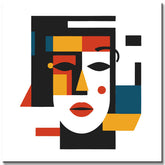 Paint by numbers art face