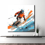 Paint by numbers art skiers